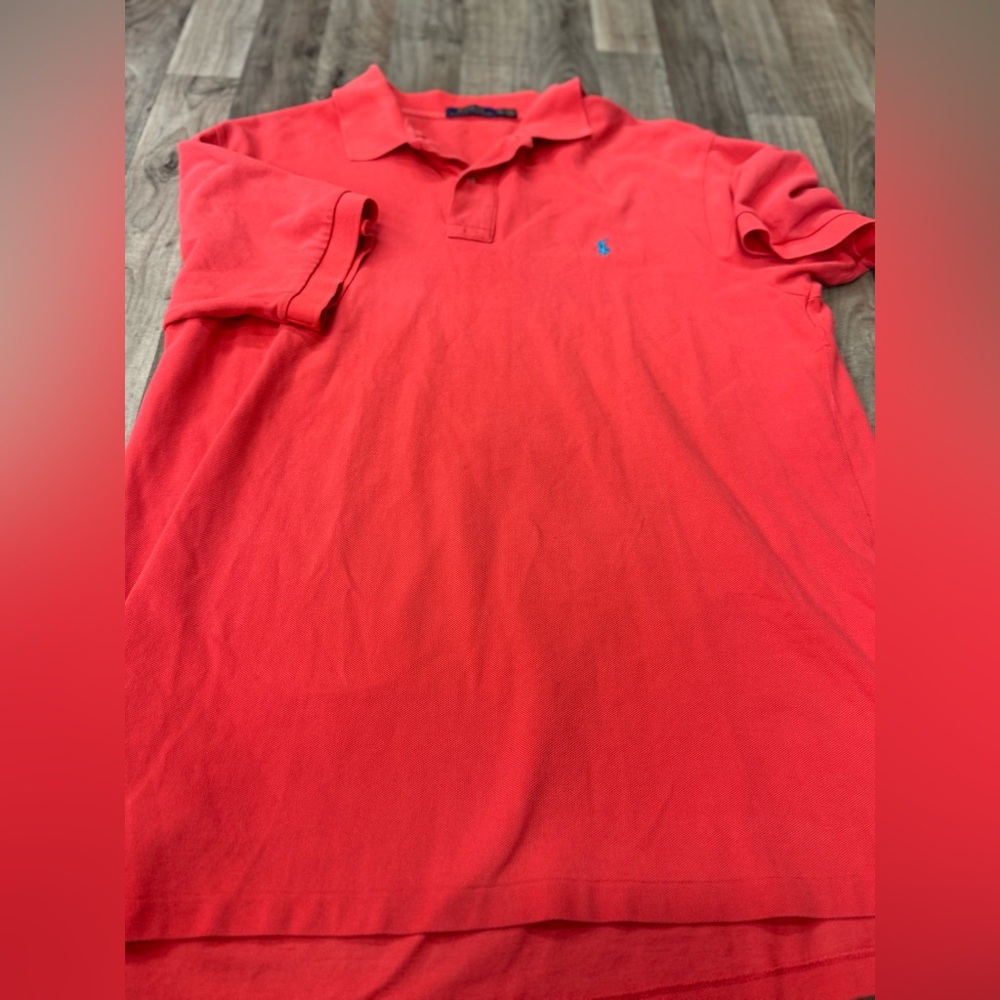 POLO RALPH LAUREN PREPPY POLO SHIRT CUSTOM FIT ( MENS XL‎ ) SALMON
